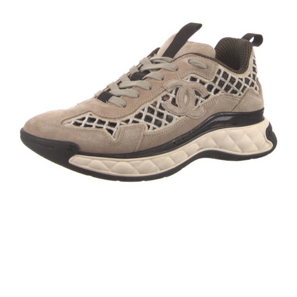 Chanel Beige and Black Sneakers - Picture 4 of 5